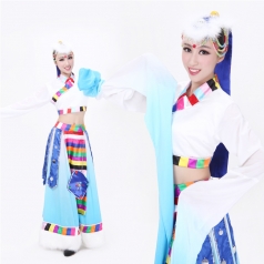 风格汇美 女士藏族舞蹈服装水袖服 民族舞台演出服 西藏表演服装