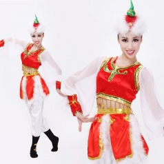 风格汇美正品 蒙古舞蹈服 民族舞表演个性服装 舞台演出修身套装