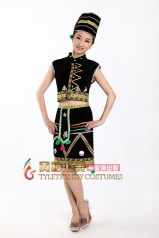 风格汇美 佤族舞蹈服装佤族演出服装 民族舞蹈服装 新款特价定制
