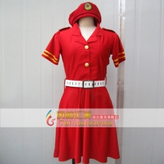 八一建军节红色女士演出服装