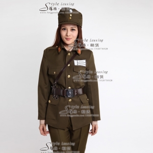 女士军队舞台演出服装 表演服装