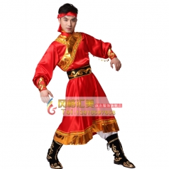风格汇美正品 民族舞台演出服装 男士蒙古舞蹈合唱服 表演服定制
