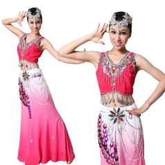 出售风格汇美傣族民族服装 演出服装 女士傣族舞蹈服装舞台装