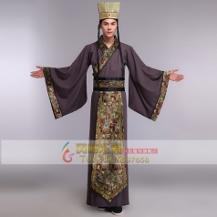 风格汇美古装服装汉服男 汉朝皇帝演出服装 汉服改良古代演出服