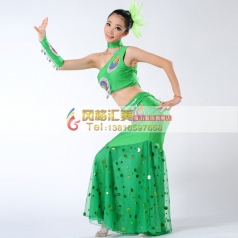 傣族舞蹈服装演出服 民族舞蹈演出服定做
