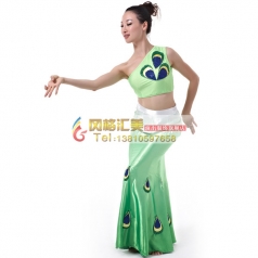 傣族舞蹈服装演出服 民族舞蹈演出服定做