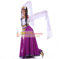 风格汇美 藏族演出服装 甩袖藏族舞蹈服装 舞台演出服装