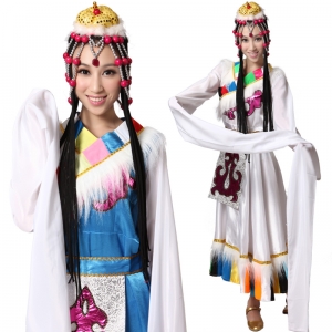 女士藏族舞蹈服装民族服装新款舞台演出服装
