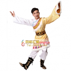 风格汇美特价 藏族舞蹈演出服 男士民族舞台表演服 西藏歌舞服装