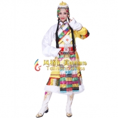 藏族舞蹈服装设计 藏族舞蹈演出服装定做专家_风格汇美演出服饰