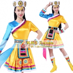 蒙古舞蹈表演服装定做舞台演出服装定制_风格汇美演出服饰