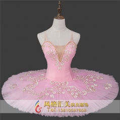 新款粉色系芭蕾舞裙舞台服装定制_风格汇美演出服饰