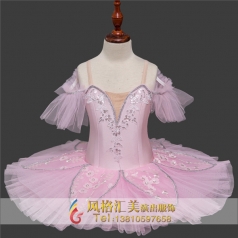 粉色儿童舞蹈芭蕾舞蹈服装定制_风格汇美演出服饰