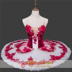 新款芭蕾舞服粉红色舞台服装定做厂家_风格汇美演出服饰