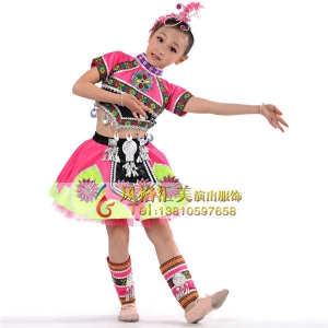 少数民族儿童舞蹈服装定做-风格汇美演出服饰
