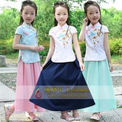 新款儿童小凤仙民国古装女童装民国风学生装