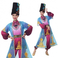 新款少数民族舞蹈演出服蒙古舞长裙表演服