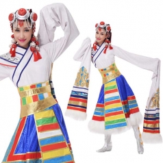 新款藏族舞蹈服装少数民族舞蹈服定制