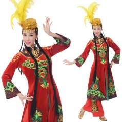 新款新疆舞演出服装维族表演服装定制设计