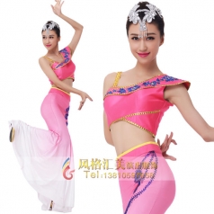 新款傣族舞蹈演出服装定制设计厂家