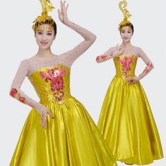 古典舞蹈演出服装定制新款女式古舞太阳花舞蹈裙服装定制