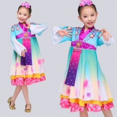 校园儿童演出服装朝鲜族舞蹈演出服装女款民族服装定制