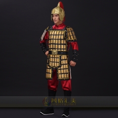 古典将军影视演出服装大型晚会古典歌舞演出节目战将盔甲服装设计与定制！