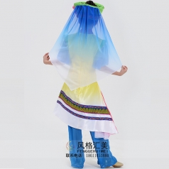 2018全新款式少数民族舞蹈演出服装儿童保安族舞蹈表演服装定制！
