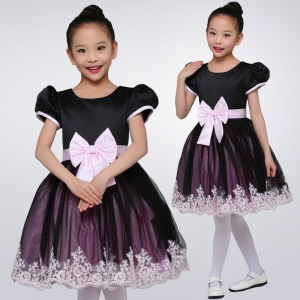 小学生合唱比赛演出服装黑色合唱表演服装儿童合唱演出服装定制款式