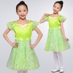 女童合唱比赛演出服装儿童合唱服定制新款校园合唱团体演出服装定制