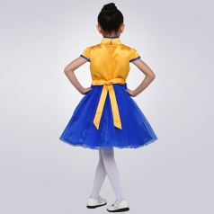校园小学生合唱演出服装中国风儿童纱织合唱表演服装定制