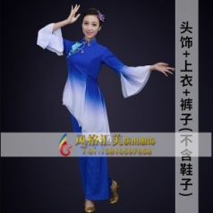 江南水乡经典剧目《人间四月》舞蹈服装艺考舞台伞舞演出服装定制！